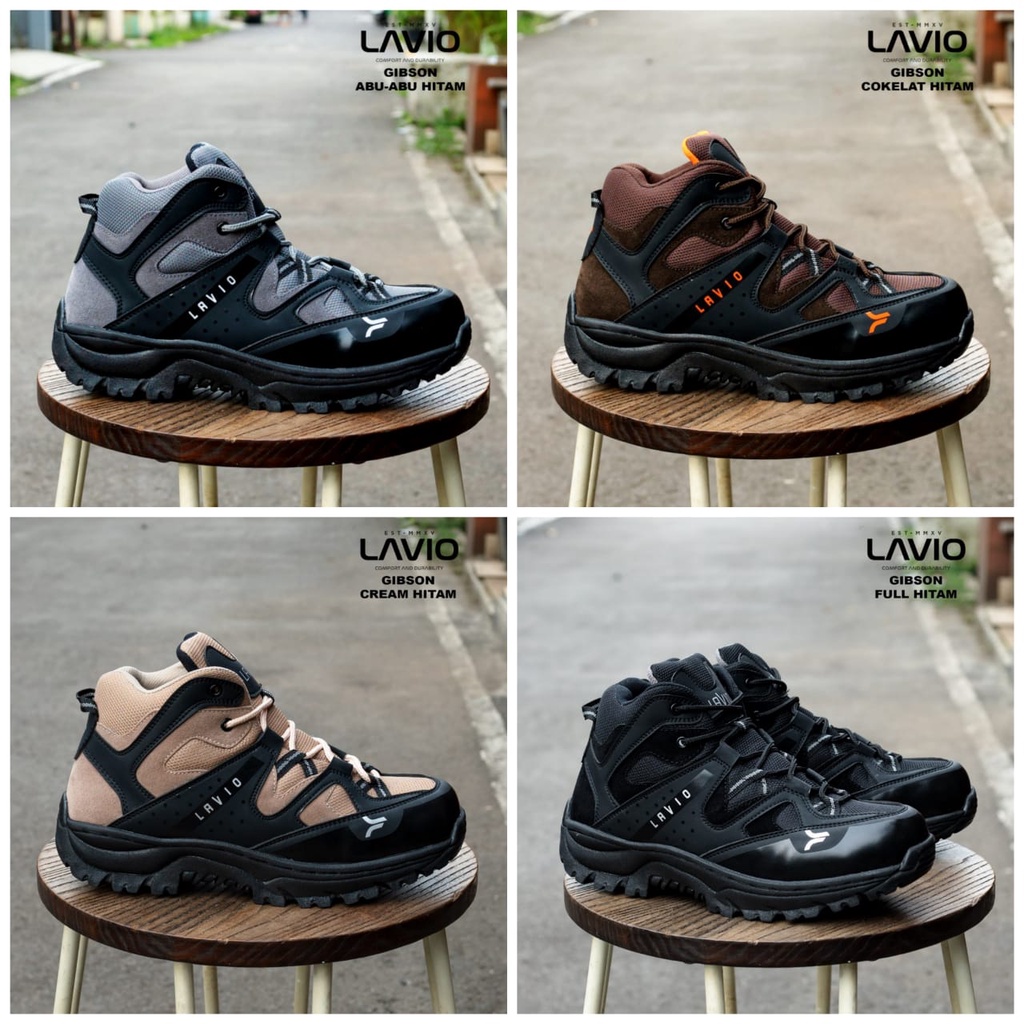 Sepatu Safety Pria Original Ujung Besi Untuk Kerja Proyek Lapangan Industri Outdoor Lavio Gibson