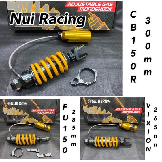 Shock Satria Fu 150 Vixion CB150 Nui Racing Tabung Pisah Double Dumper titan series