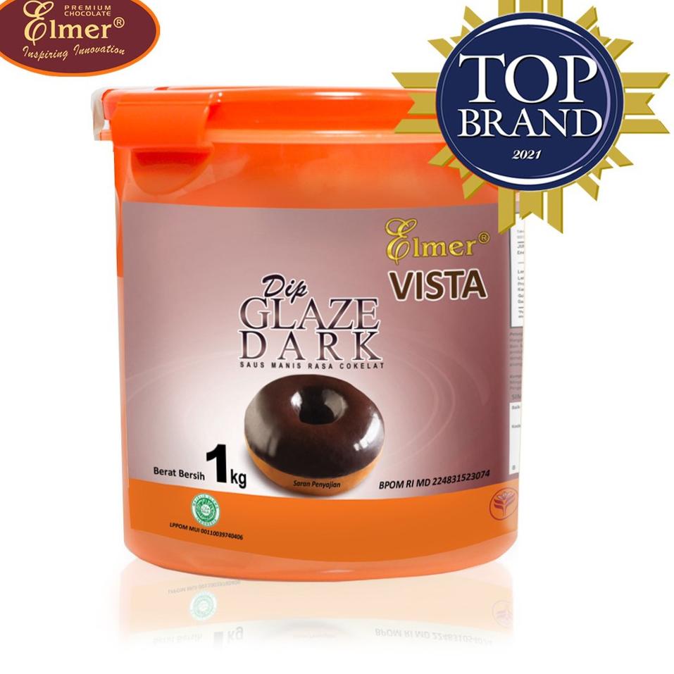 

☜ Elmer Dip Glaze Dark Vista 1 kg | Topping Donat | Selai Roti ✫