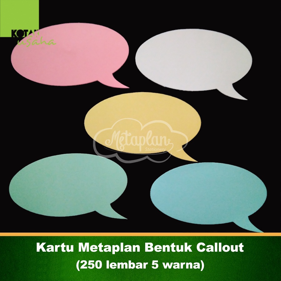 

Kartu Metaplan Bentuk Callout (250 lembar 5 warna)