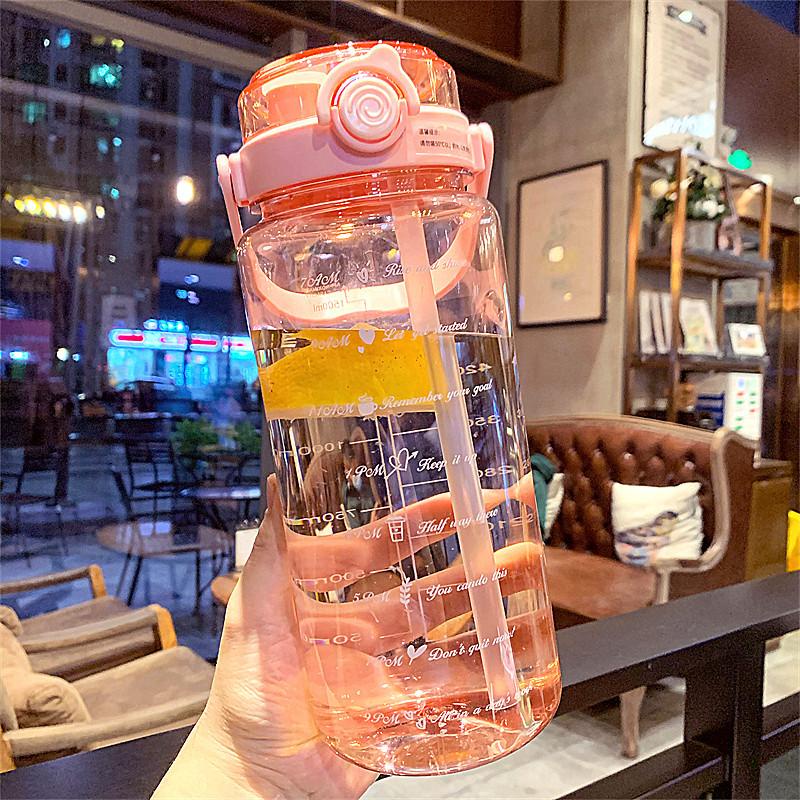 BOTOL MINUM GRADASI JUMBO VIRAL BOTOL AIR MINUM TIME 2 LITER FREE SEDOTAN