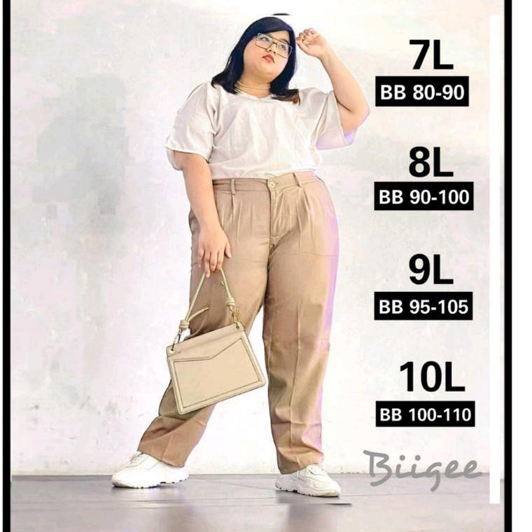 MENARIK JUMBO BAGGY PANTS//AMERICAN DRIL PREMIUM//BSIZE 7L 8L 9L 10L//CELANA KERJA WANITA//CELANA PA