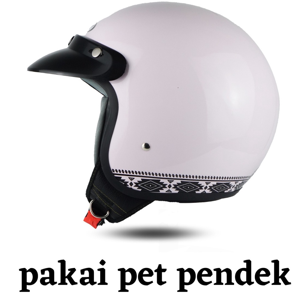 Helm Retro Bogo Dewasa Pria Wanita SNI Kekinian