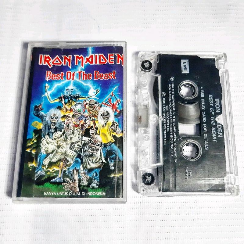 kaset pita iron maiden best of the beast