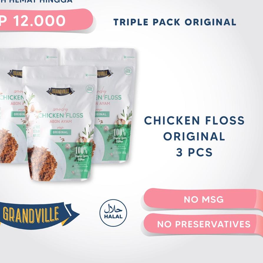 

➲ Grandville Abon AYAM Crunchy Triple Pack Original ☚