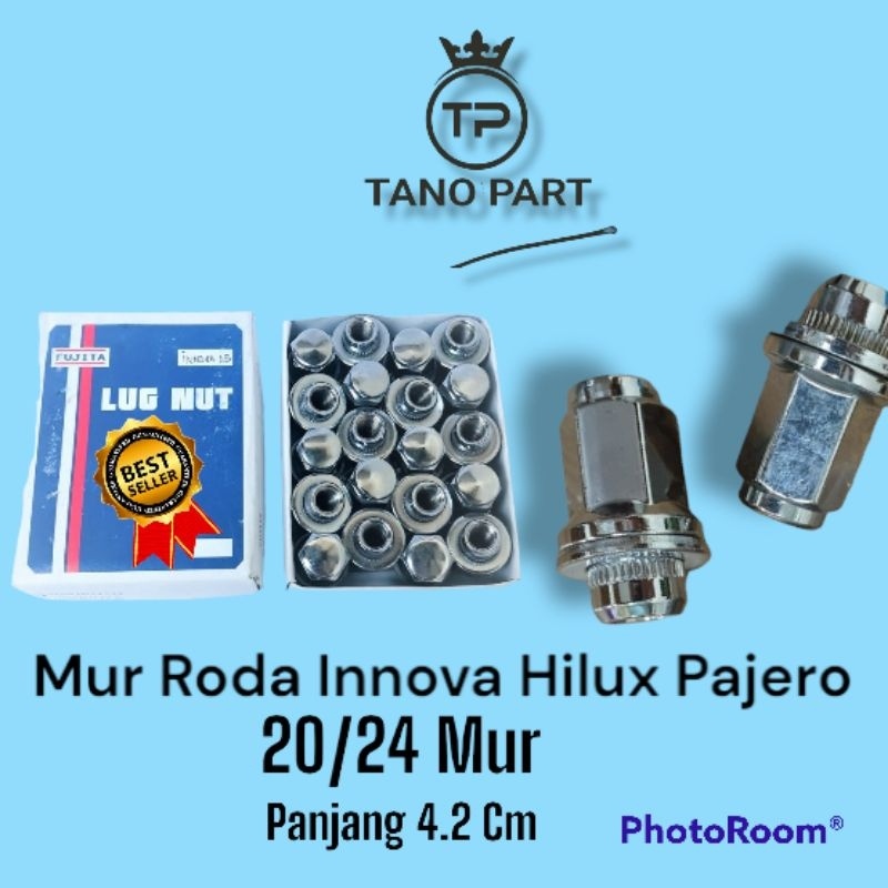 Mur Roda Baut Lugnut Mobil Innova Pajero Hilux L200 Isi 20/24Mur