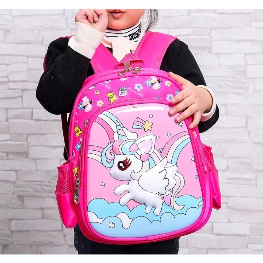 Tas Ransel Anak Perempuan Paud Tk Sd Motif Unicorn Dan Dinosaurus