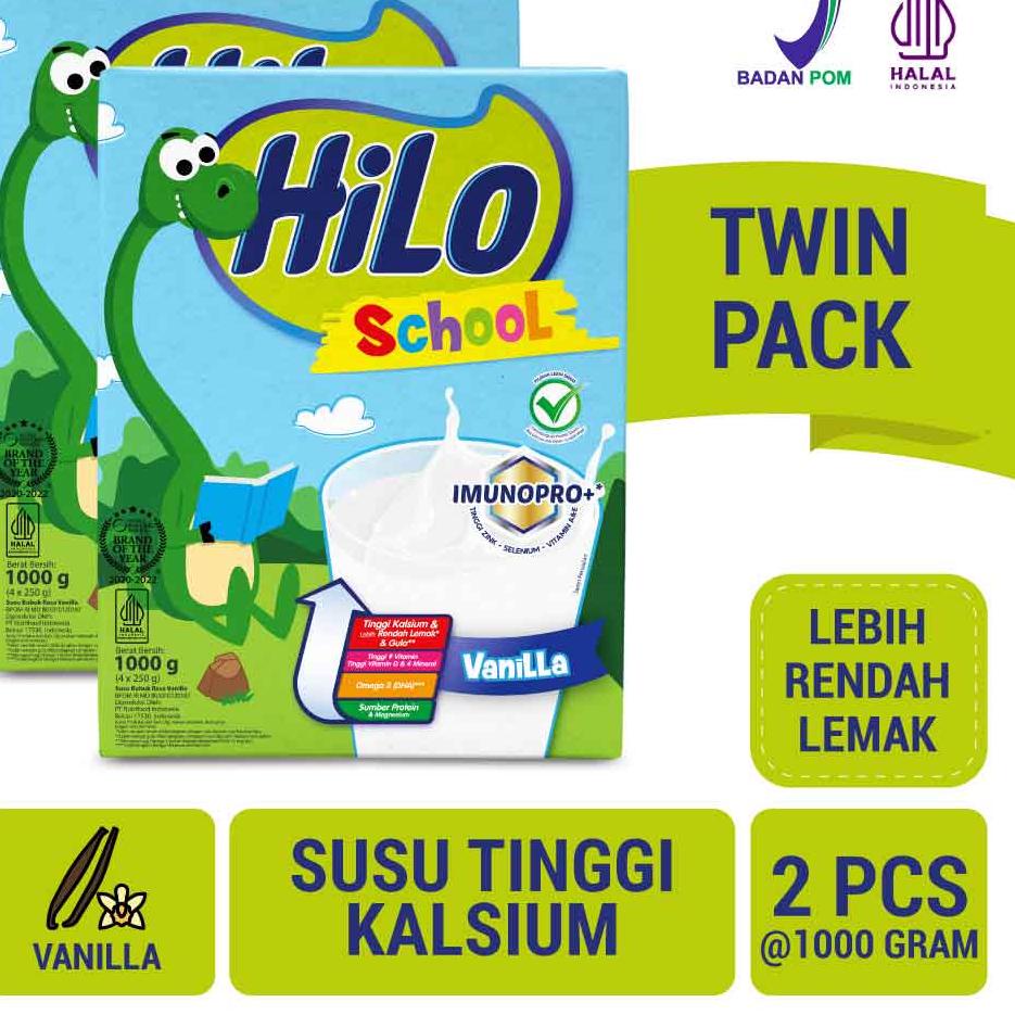 

Banyak dicari Twin Pack - HiLo School Vanilla 1000 gram - Susu Tinggi Kalsium Lebih Rendah Lemak