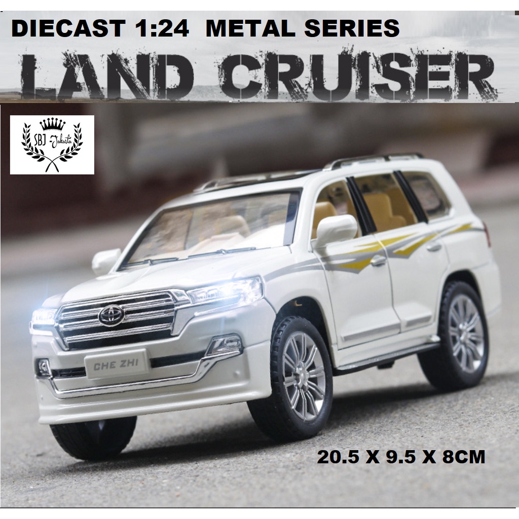 Diecast Miniatur mobil Toyota Land Cruiser skala 1:24 Landcruiser Metal Series