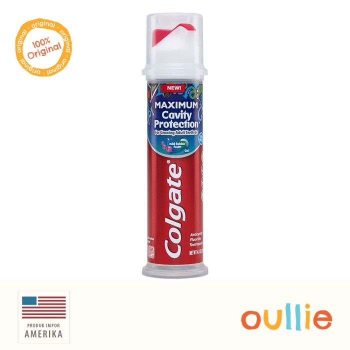 TERLARIS- Colgate Kids Toothpaste with Fluoride Pump - Maximum Cavity Protection (NEW)