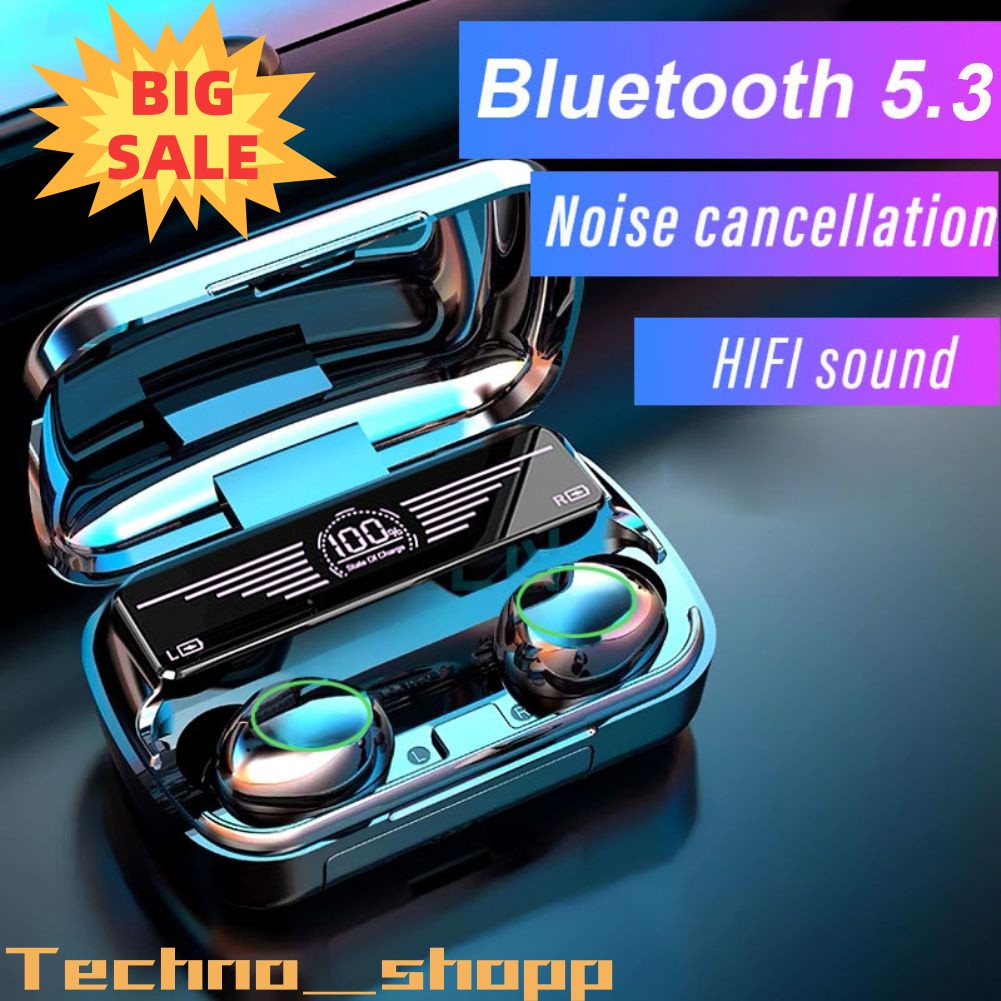 (COD)BQ10 Bluetooth Headset Twin Baru Bateri Tinggi 5.3 Di telinga Description android/iphone