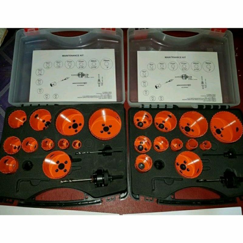 Hole Saw Metal Set Mata Bor Gergaji Bulat Untuk Melubang Plat / Besi