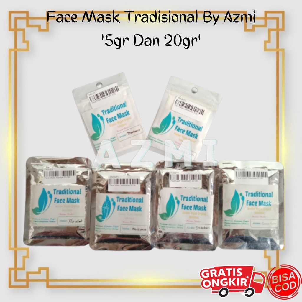 Masker Wajah Original Tradisional Face Mask By Azmi 20gr