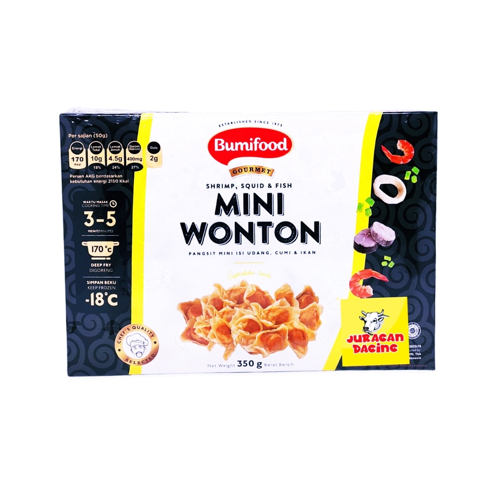 

Bumifood Mini Wonton Pangsit Mini Udang Cumi Ikan 350gr