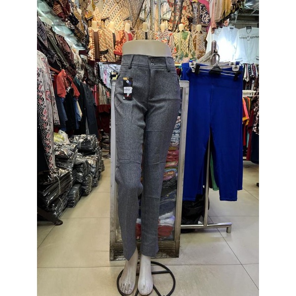 DE DEMOST CELANA KERJA KANTOR FORMAL WANITA SLIMFIT RESLETING / KANCING MERK DE DEMOST ORIGINAL