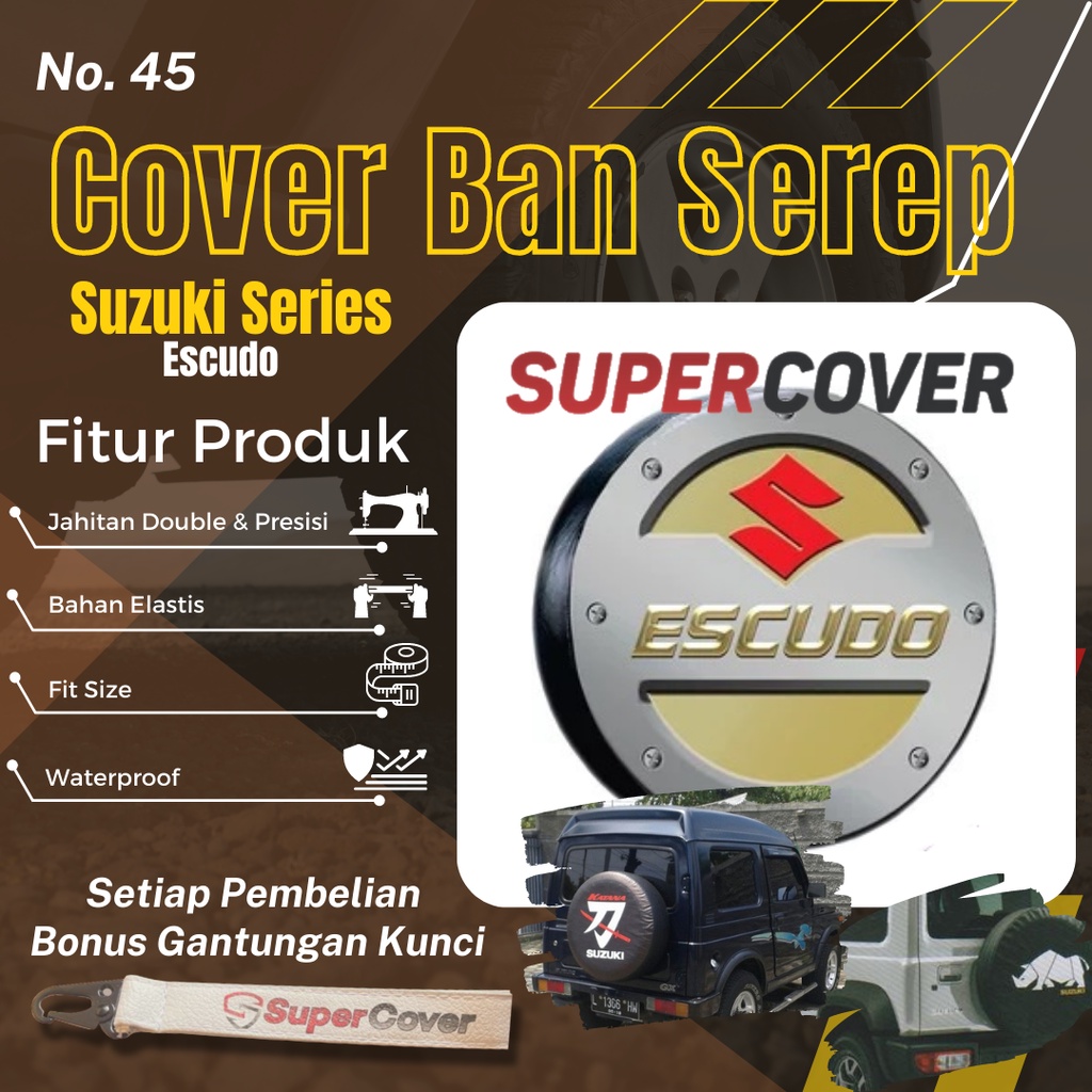 Sarung Ban Serep Suzuki Escudo Cover Ban Serep Kulit Sintetis Suzuki Escudo 45 Penutup Pelindung Sel