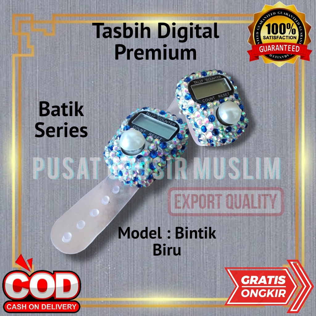 Tasbih Digital Premium Batik Series Tasbih Hias Blink Diamond