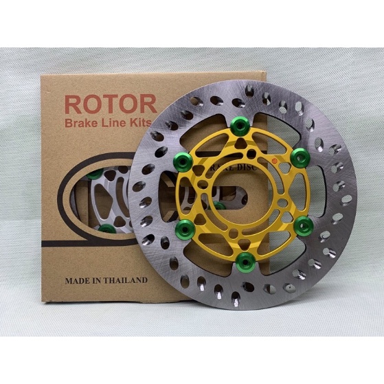 Piringan Cakram Disc Rotor RT-120 3 Dimensi CNC 220mm Front Disc Breke 220mm 3D lubang 4 universal