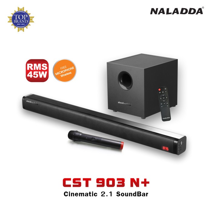 Speaker Simbadda Cst 903N+ Soundbar Speaker Karaoke Bluetooth Bass Subwoofer