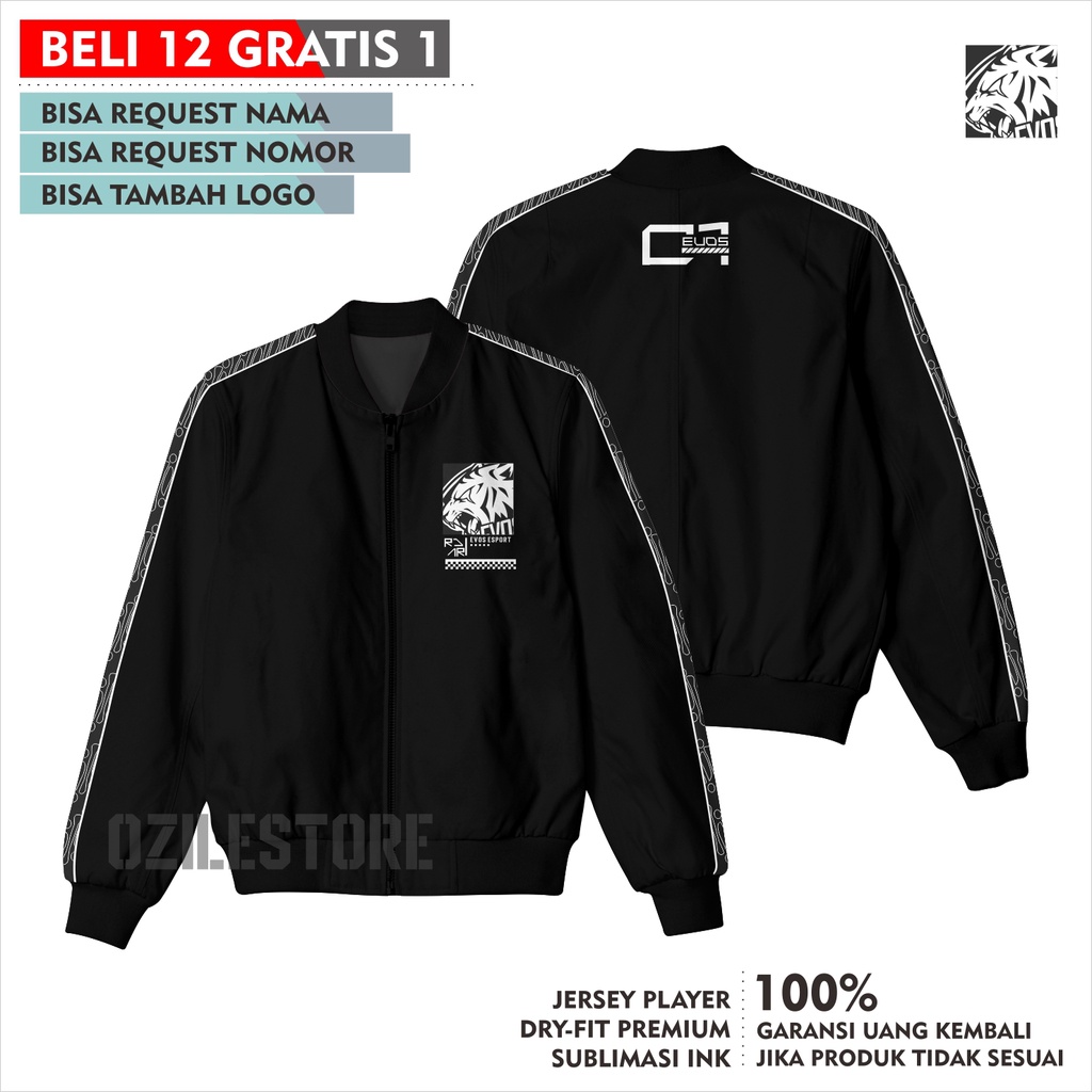 JAKET BOMBER VARSITY EVOS 2023 TERBARU