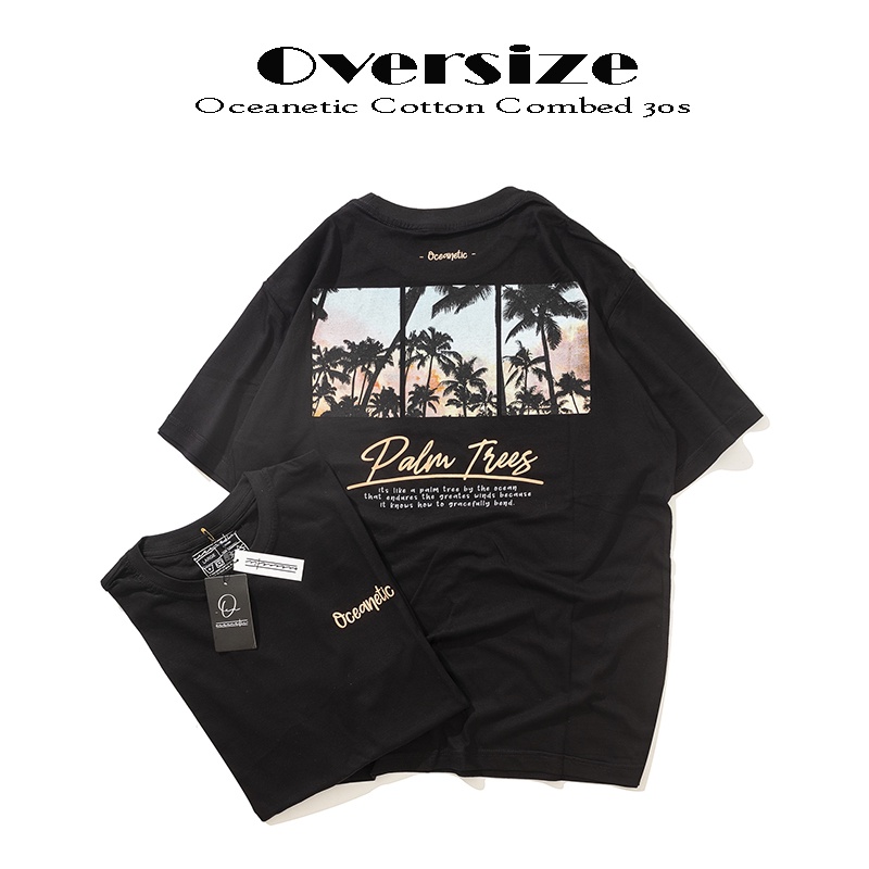 [COD] T-Shirt/Baju Hitam Pria Distro Oversize Travis Scott Tag Oceanetic Cotton Combed 30s