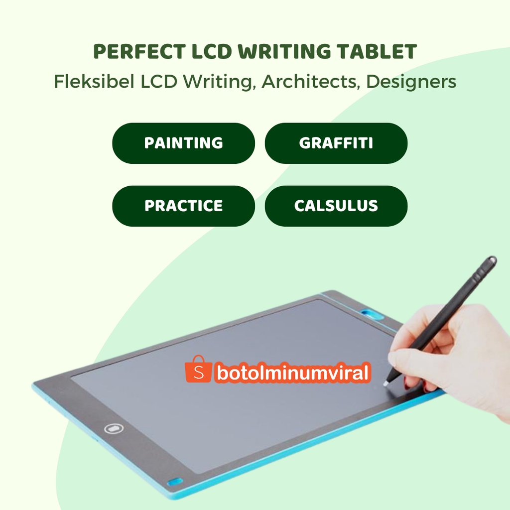 LCD Writing Anak Drawing Pad Papan Tulis Gambar Anak Tablet Premium