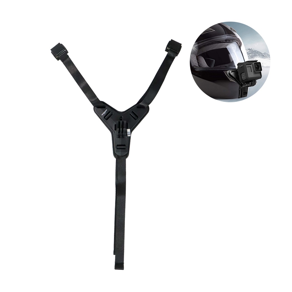 GV8 Taffsport Motorcycle Helmet Front Chin Bracket Holder Gopro Dji Jsp47 Black Or-i