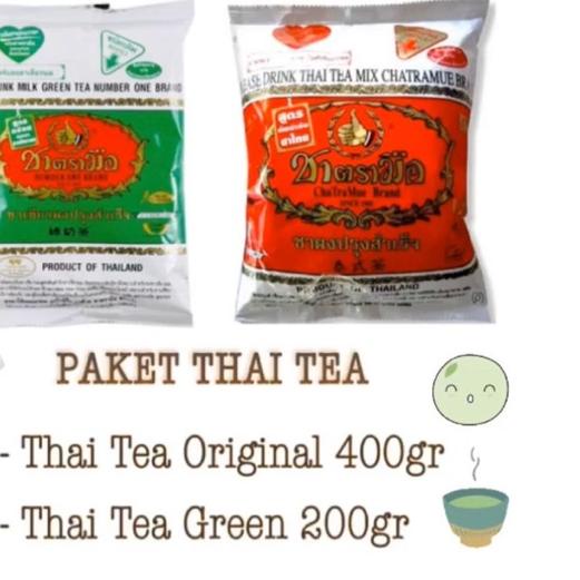 

✯ Paket thai green tea 200 gr dan thai original 400 gr Chatramue ❂