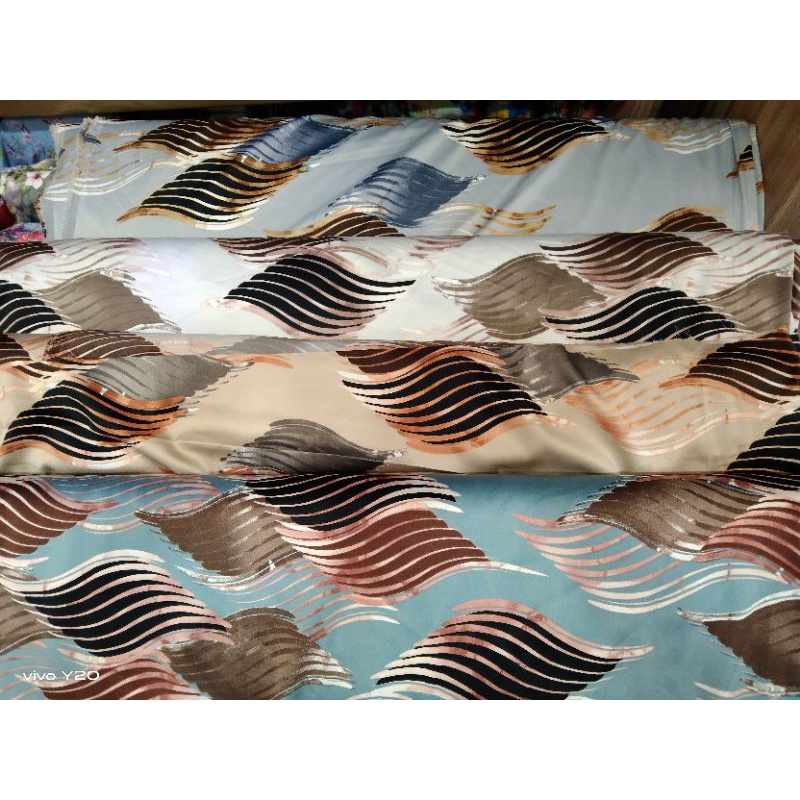 kain satin motif kerang per 0.5 meter