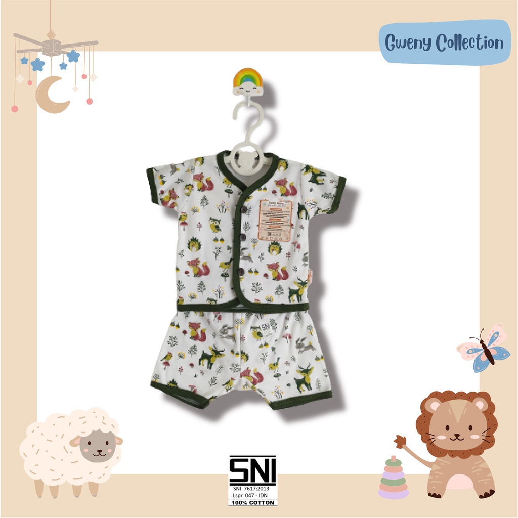 SETELAN BAJU BAYI LENGAN PANJANG UNISEX COTTON BABYGLOW