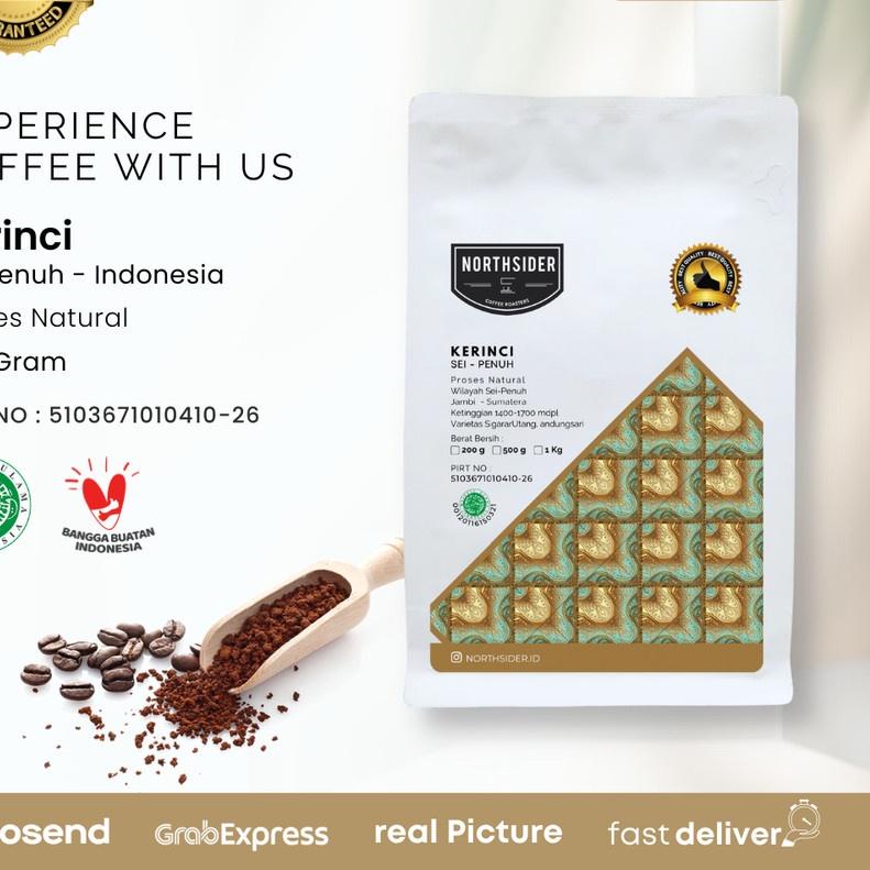 

♡ BIJI KOPI ARABIKA KERINCI SUNGAI PENUH NATURAL - 200GR NORTHSIDER COFFEE ❆