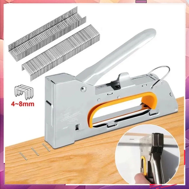 Staples TEMBAK Steples Jok Kulit Stapler Stepler Hekter 3in1 4 6 8 mm