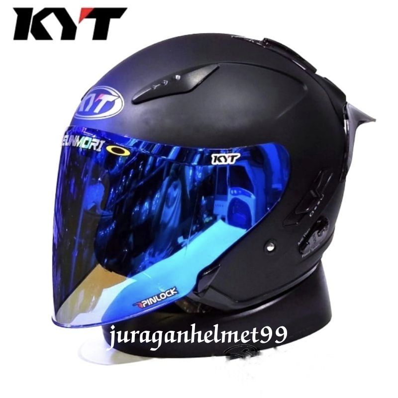 helm half face KYT galaxy solid paket ganteng