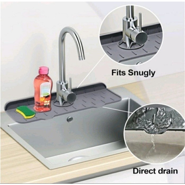 bathroom kitchen silicone faucet - cover mat sink splash guard  keran air