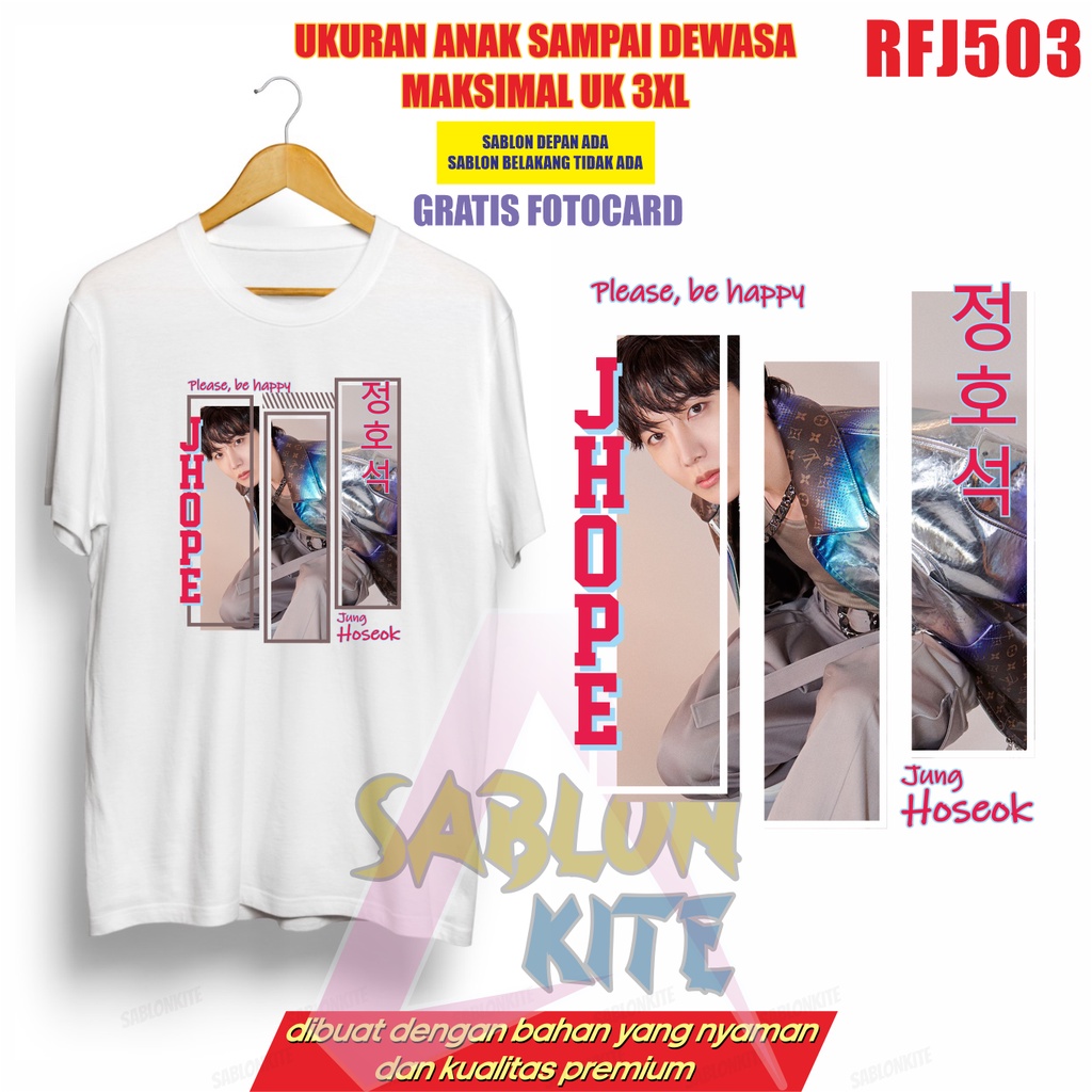 Gratis Fotocard Kaos Jhope Hoseok RFJ503