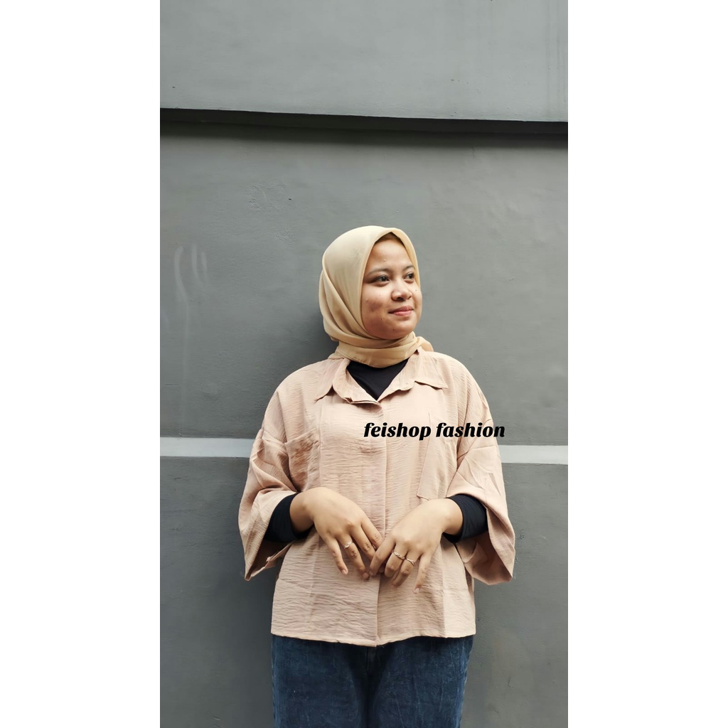 ZAVILA SHIRT // ATASAN WANITA BAHAN CRINKLE AIRFLOW