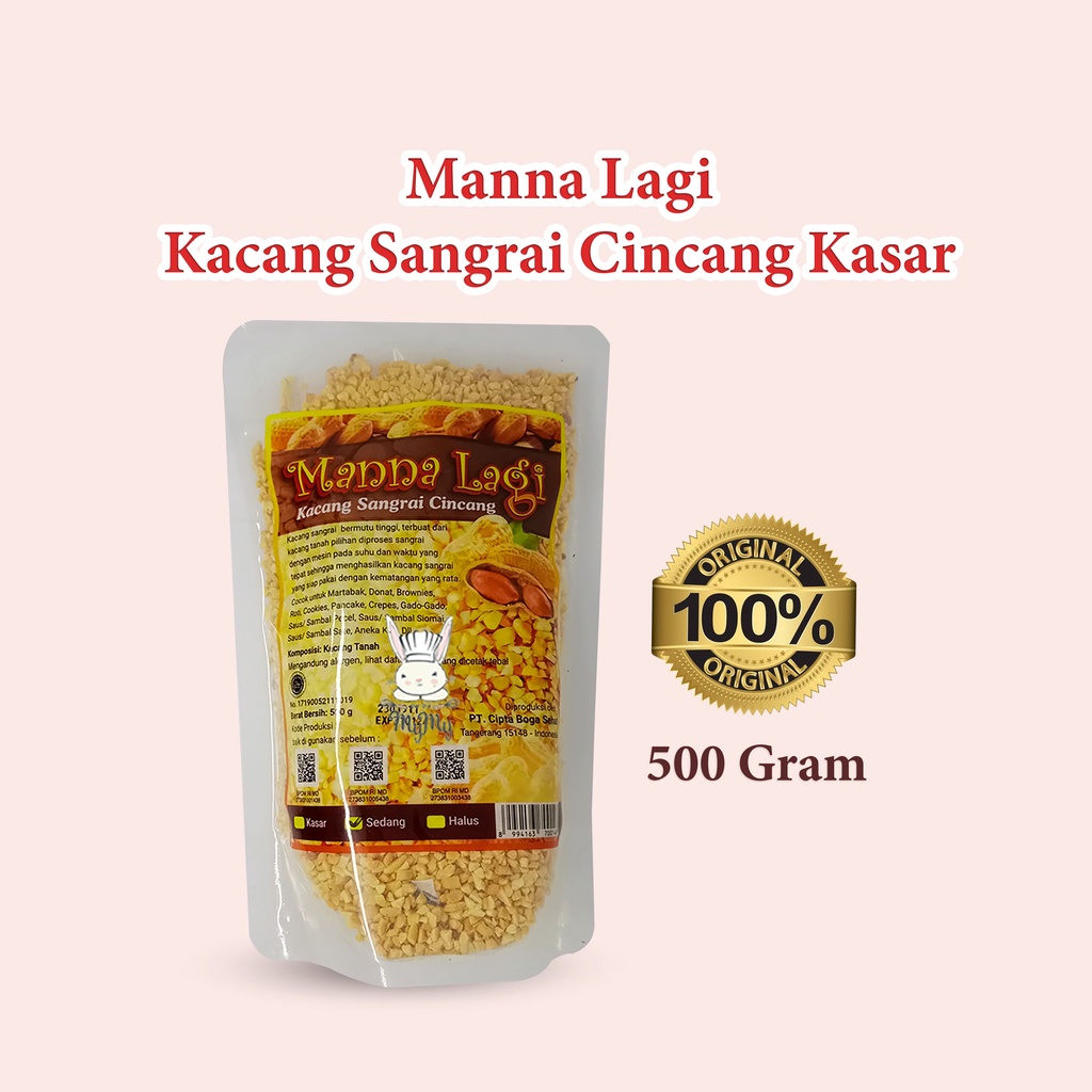 

Manna Lagi Kacang Sangrai Cincang Kasar 500 Gram