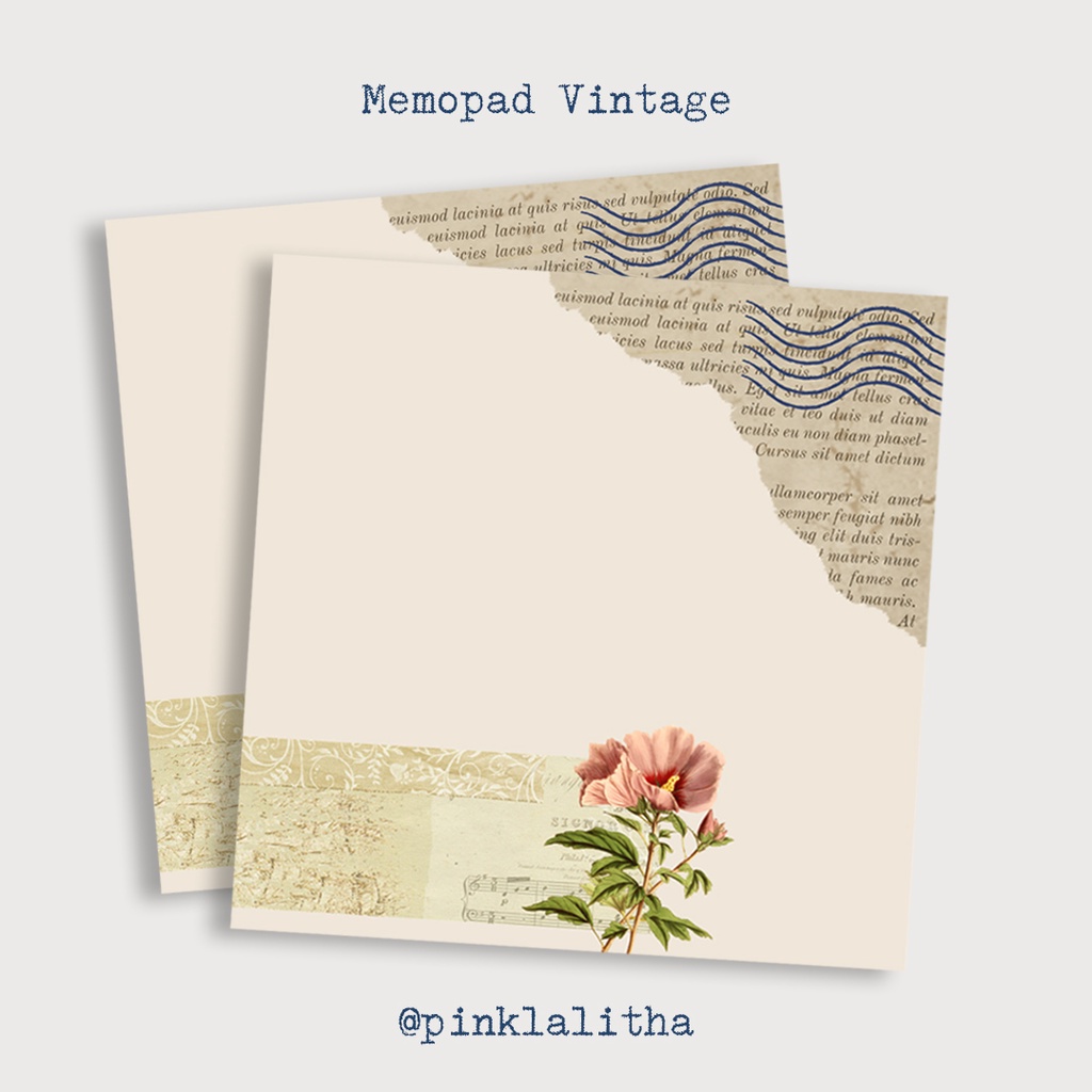 

Pinklalitha 48 Lembar Note Scrapbook Ala Vintage Bukan Sticky Notes