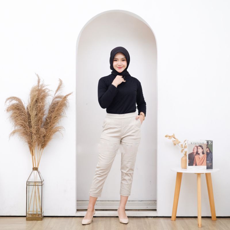 CELANA WANITA 7/9 GIO PANTS KATUN TWILL STRECH PREMIUM