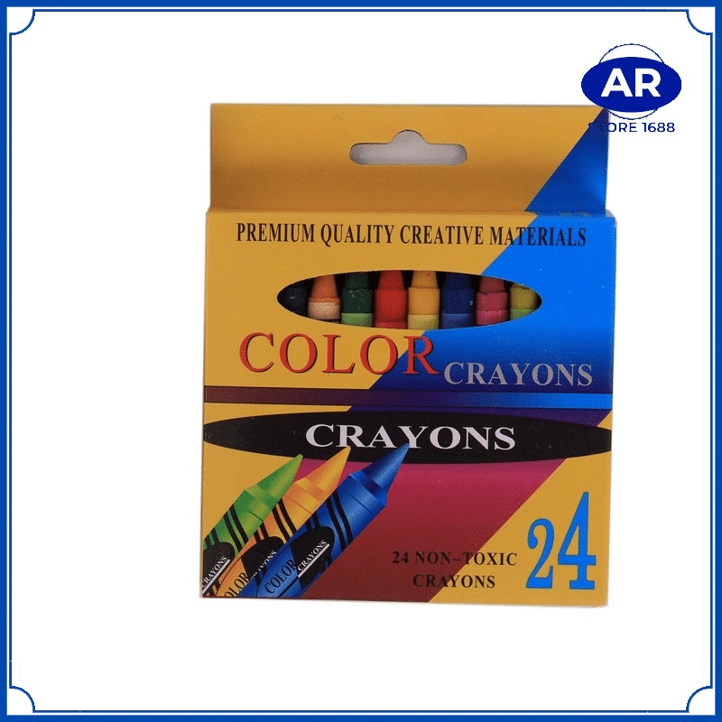 AR CRAYONS SET 24 COLOR / ART SET / PENSIL KRAYON ANAK SEKOLAH 24 WARNA