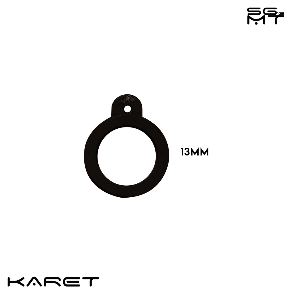 Sigmat13 Rubber O-Ring // Karet Lanyard Ukuran Variatif 13mm, 20mm, 40mm Warna Hitam