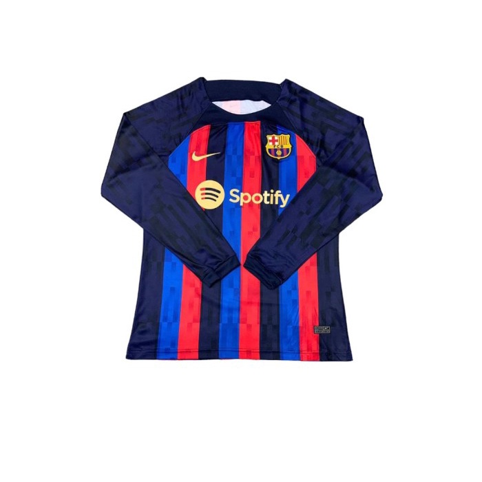 jersey  Jersey Bola LS BARCAA Home LONG SLEEVE 2023 Grade Ori - S(K7W2) Termurah Jersey Basket Jerse