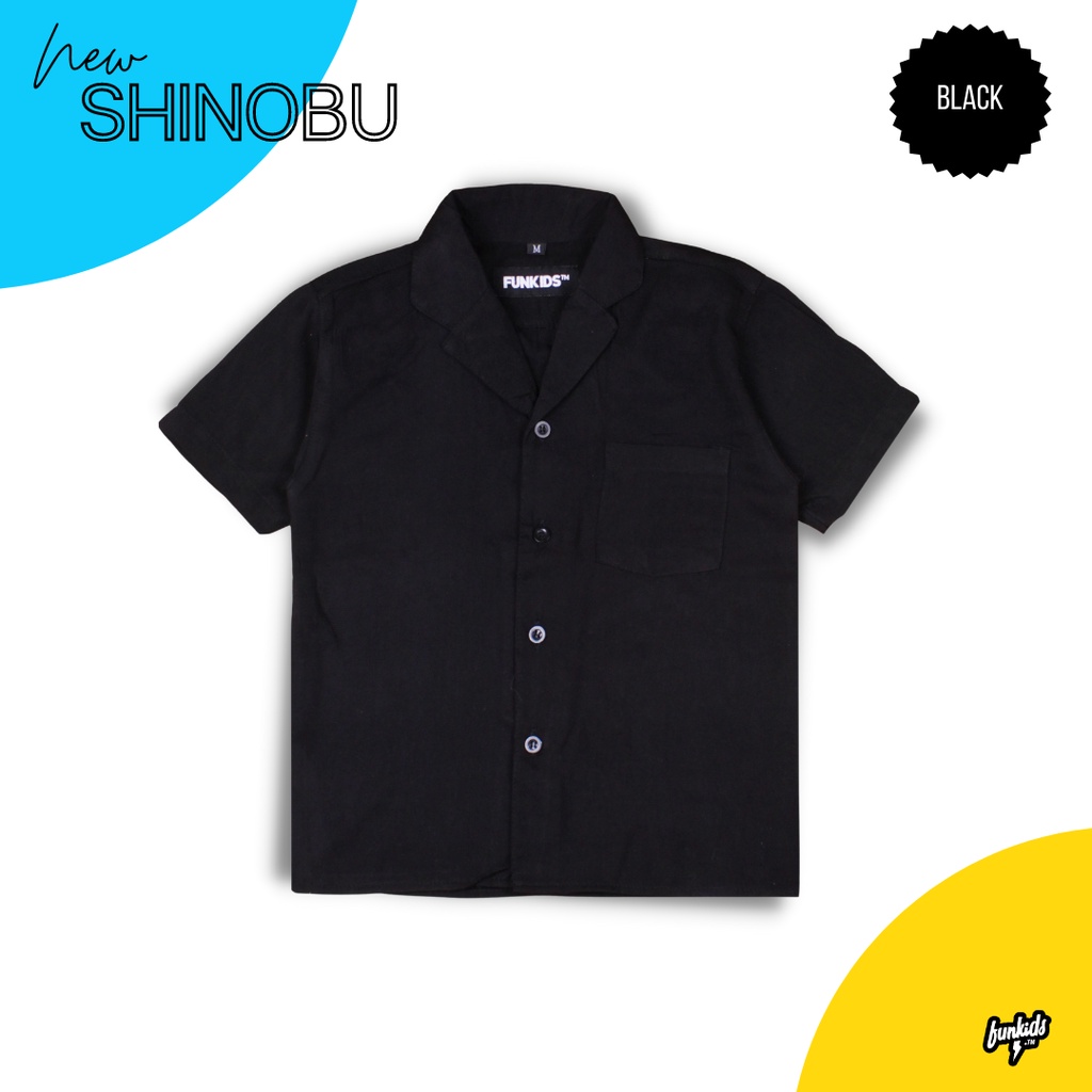 Kemeja Rayon Anak Lucu | Shinobu Black