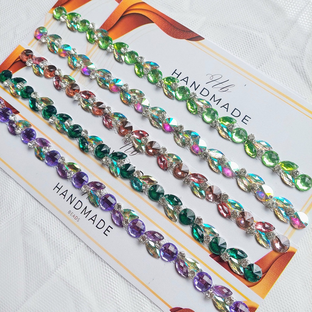 Payet Rangkai Leher F03 / Payet Rangkai Pinggang / Payet Rangkai Dada / Bisa Custom Warna & Ukuran