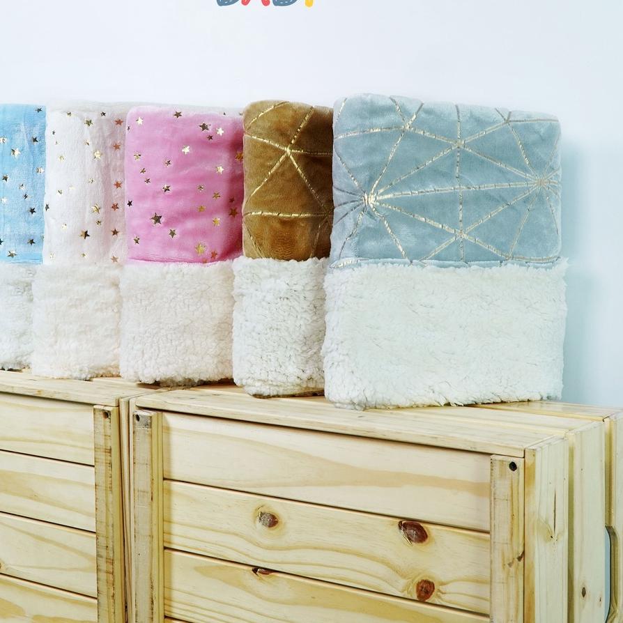 ❃ Kintakun Sherpa Foil Selimut Bayi 76 x 102 cm ❄