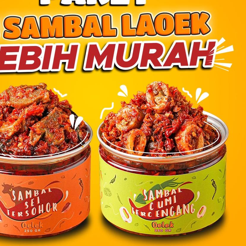 

✽ Oelek 2 Sambal Laoek Lebih Hemat! / Sambal Cumi / Sambel Ayam Suwir/ Sambal Sei / Sambal Rumahan ✈