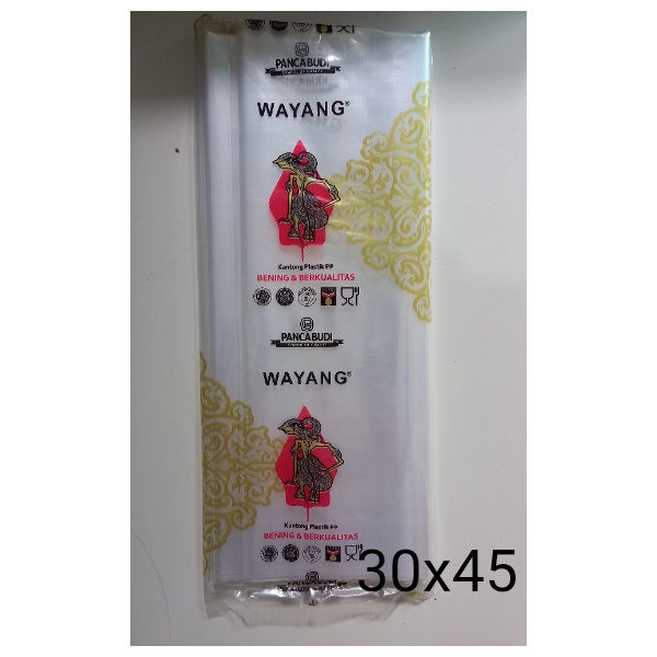 PP wayang / plastik pp laundry kiloan 30x45