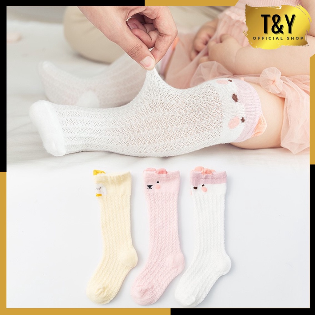 T&amp;Y Kaos Kaki Bayi Panjang Karakter Hewan 6474 Kaos Kaki Anak Perempuan Laki Laki Motif Animal Lucu Bahan Jaring Baby Socks Kids Unisex Cute Unik Anti Slip Murah Import