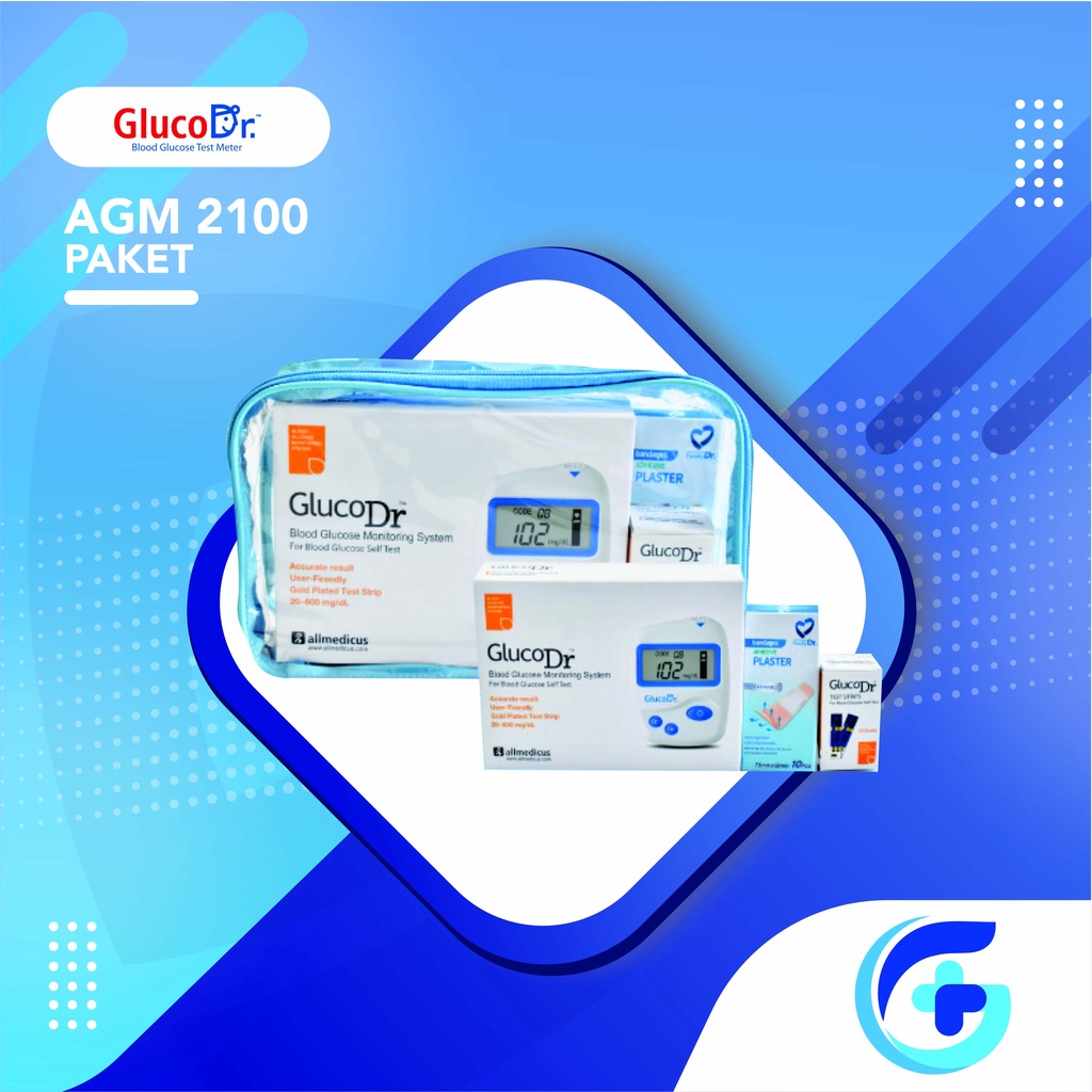 Gluco Dr AGM 2100 PAKET / ALAT UKUR GULA DARAH