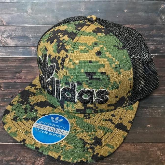 Topi adidas snapback garis import pria